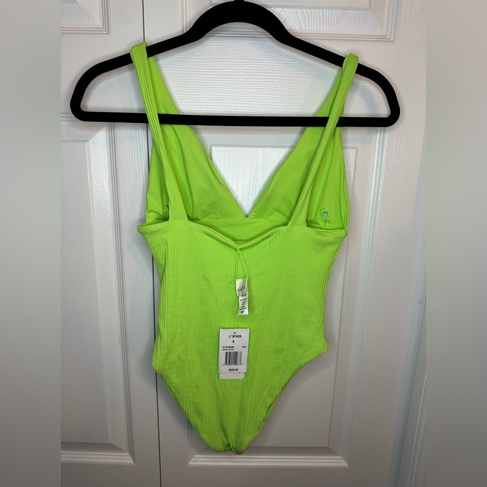 NWT L*Space Katniss One Piece Swimsuit Cucumber sz.S - Picture 7 of 8